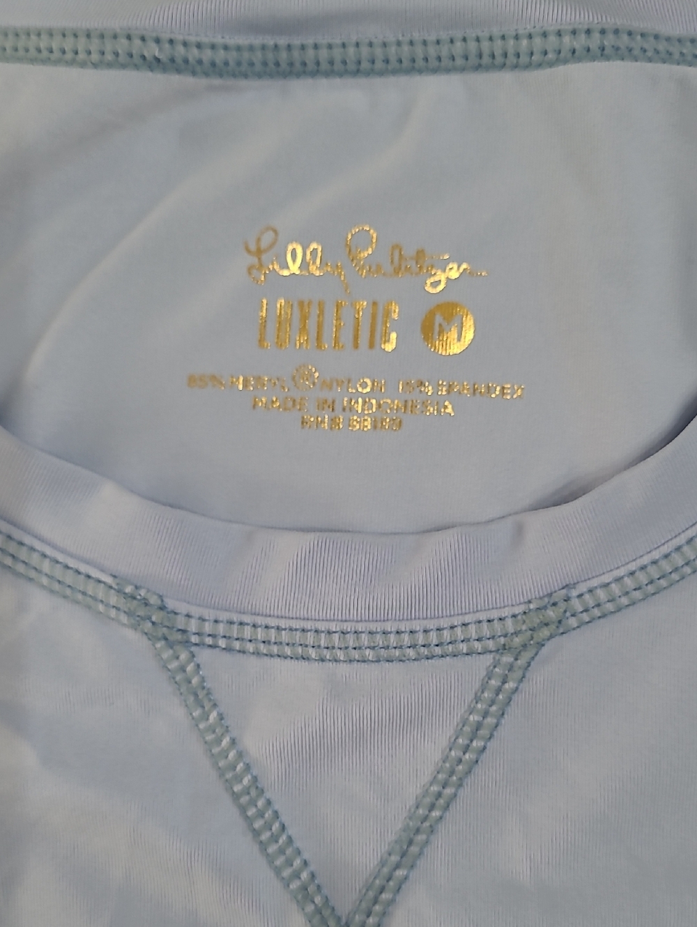 Lilly Pulitzer Light Blue Crewneck Long Sleeve Top Spf 50+ Size M - Picture 3 of 7